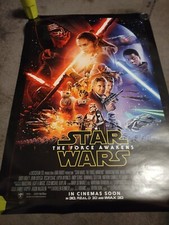 STAR WARS THE FORCE AWAKENS MOVIE POSTER DS ORIGINAL 27x40 EP VII DREW STRUZAN