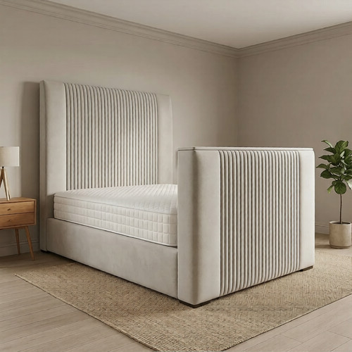 Linestyle upholstered bed - upholstered, tv