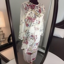 miss Selfridges Chiffon overlay Christening,Day,wedding Guest slip dress Size 14