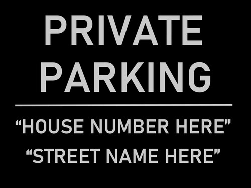 Private parking sign - private,