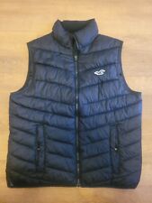 MENS HOLLISTER PUFFER VEST BODY WARMER LARGE BLACK