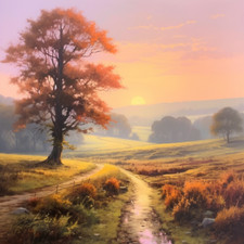 Yorkshire Dales river Pastel