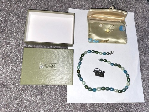 Honora teal pearl - , necklace