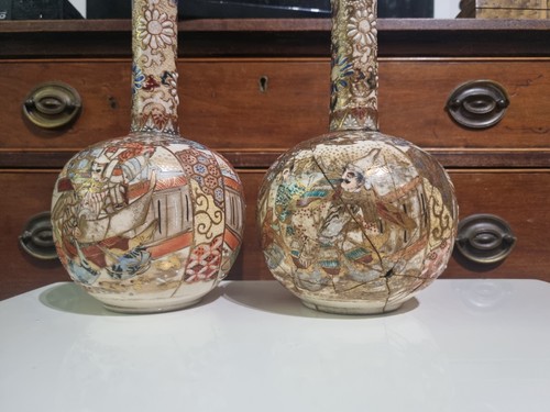 Pair signed satsuma - of,