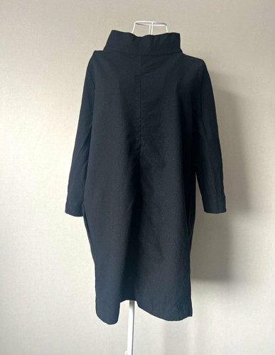 Cos black wool - black, funnel