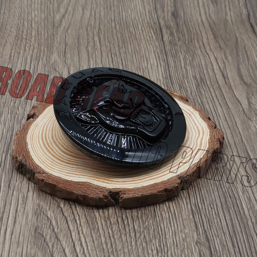 86mm black badge - 86mm, front