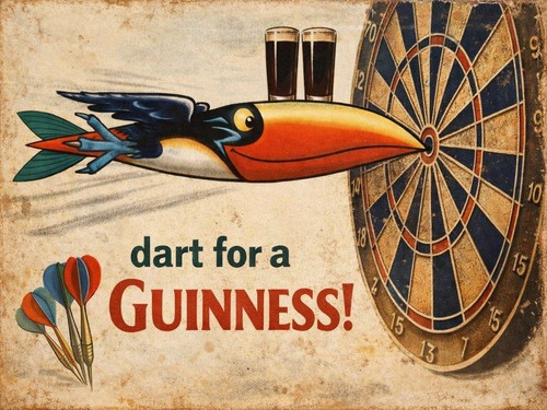 Guinness stout darts metal - stout,