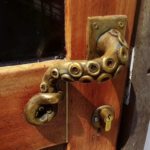 Vintage nautical octopus door - vintage,