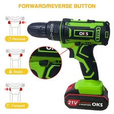 21V Cordless Drill + 2 Battery