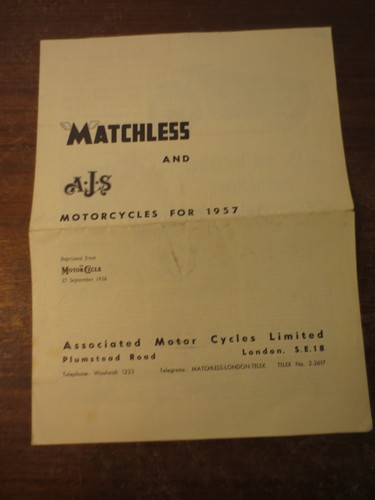 Original 1957 matchless ajs - matchless,