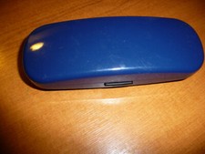 Blue Plastic glasses case - lovely condition - Hard - must see - stylish