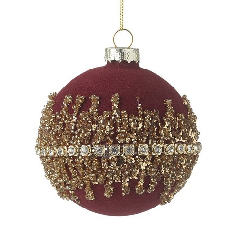 Red glass diamante christmas - diamante,