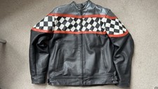 Leather heavy Motorcycle Jacket Cafe Racer 