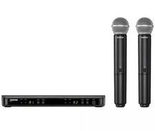 For Shure SM58 Dual Wireless Microphone System w 2x SM58 Vocal Mics H9 Band