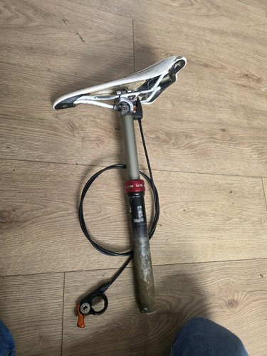 Dropper post and - and, seat