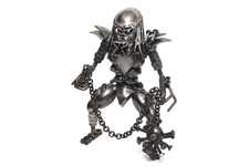 Handmade Metal Predator Sculpture Statue - 12"
