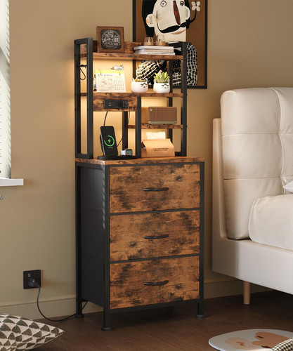 Bedside table with charging - table,