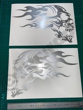 (X2) SKULL FLAMES LARGE A4