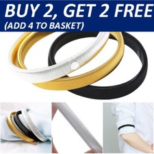 Men Women Shirt Sleeve Holders Metal Arm Bands Hold Ups Garter Elasticated Band♬