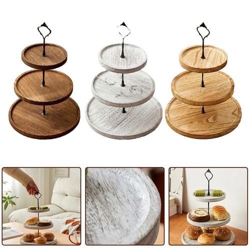 Layer wooden cake stand - wooden,