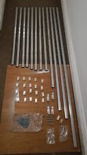 OVAL WARDROBE CLOTHES RAIL, BRACKETS, CENTRE SUPPORTS X2 & SCREWS. JOB LOT.
