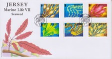 Unaddressed Jersey Cover FDC 2009 Marine Life VII Seaweed Set 