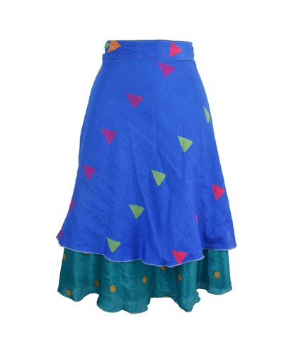 Sari wrap skirt - wrap, knee