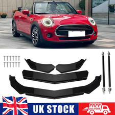 Front Bumper Lip Splitter +2x Strut Rods For Mini Cooper R50 R53 R55 R56 F55 F56