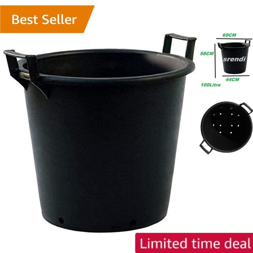 100 litre round - 100, black