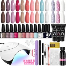 phoenixy Gel Nail Polish Set with 36W U V Lamp Starter Kit, Kit Poly Shellac So