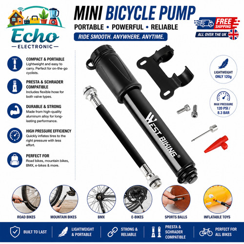 Mini bicycle pump portable - pump,