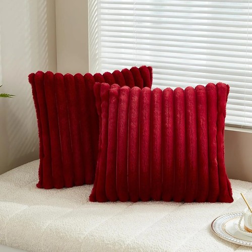 Faux rabbit fur cushion cover - rabbit,