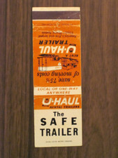 U-Haul Trailer Matchbook Cover