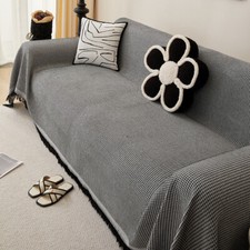 Extra Large Cotton Fringed Throws for Sofas Settee Bedspread Bed Blankets Covers