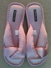 NEW - PRETTY YOU LONDON PINK SATIN SLIPPERS - SIZE LARGE / UK7-8 / EU 40-41