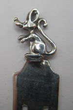 Quirky Solid Silver 925 Bookmark With A Cartoon Style Mouse Topper