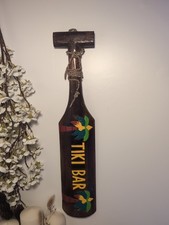 Fairtrade Wooden Hand Carved And Painted Tiki Tiki Paddle Sign 60cm High