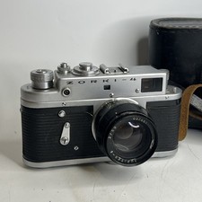 Zorki-4K Soviet Rangefinder Camera With Jupiter-8 50mm f/2 Lens
