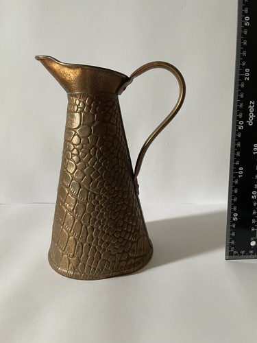 Antique copper lizard skin jug - lizard,