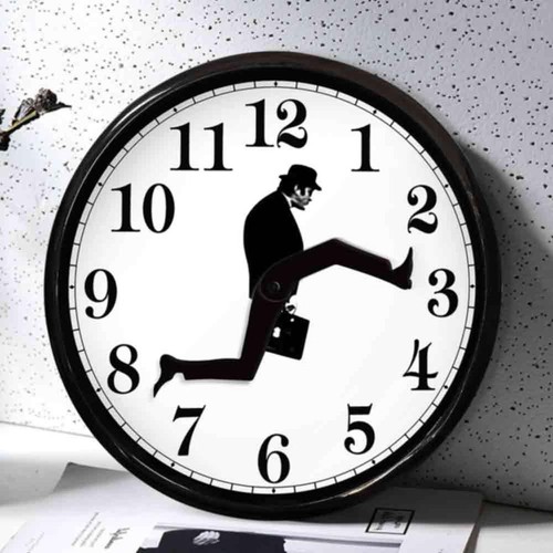Wall clock walking - wall,