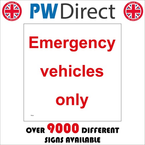 Sign emergency vehicles only - sign,