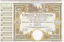 FRANCE NATIONAL CREDIT FOR WAR