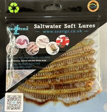 ARTIFICIAL - RAGWORM  NATURAL FLAVOURED BAIT OIL OPTION X6 x 6" SEA FISHING BAIT