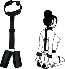 PU Leather Open Mouth Gag with