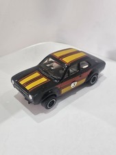 Scalextric Ford Mk1 Escort Black Yellow #3 Loose 1/32 Slot Car Racing + Spares 