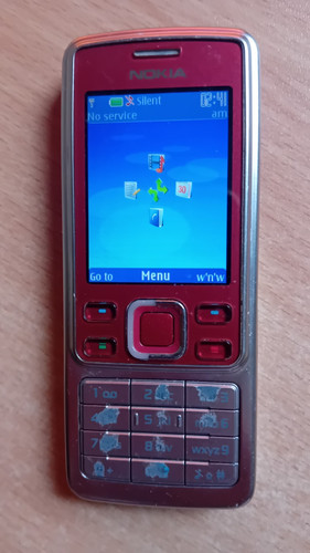 Nokia 6300 red silver - nokia,
