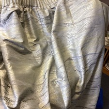 Door Curtain nice quality lined 78"W x 92 " L  pencil pleat, grey /light green 1