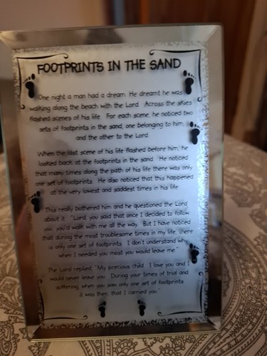 Footprints the sand poem - the,