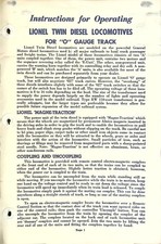 1954 Lionel Twin Diesel