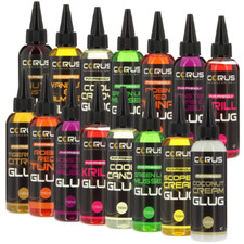 2 x Corus Carp Fishing Bait Glugs Liquid Additive Krill Scopex Robin Red Vanilla